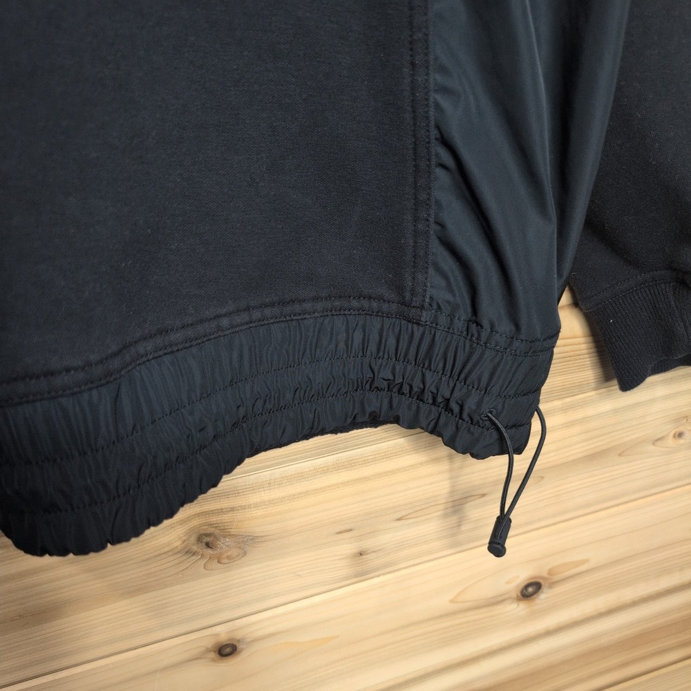 Athleta Triumph Hybrid Half Zip Sweatshirt Pullover Black Womens Large 532520 - Picture 4 of 11